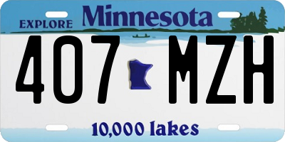 MN license plate 407MZH