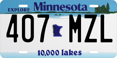 MN license plate 407MZL