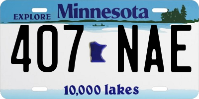 MN license plate 407NAE