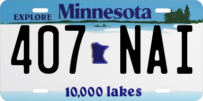 MN license plate 407NAI