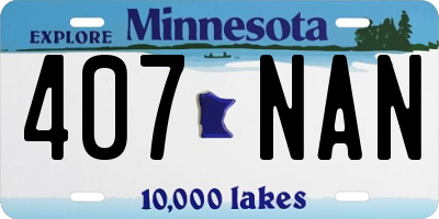 MN license plate 407NAN