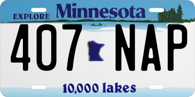 MN license plate 407NAP