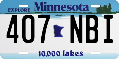 MN license plate 407NBI