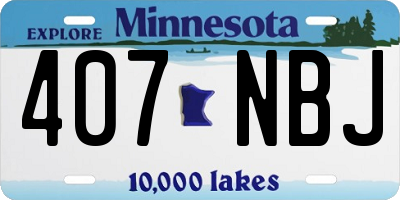 MN license plate 407NBJ