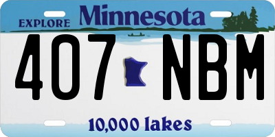 MN license plate 407NBM