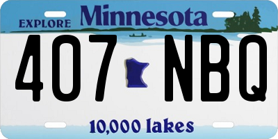 MN license plate 407NBQ