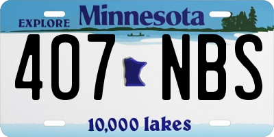 MN license plate 407NBS