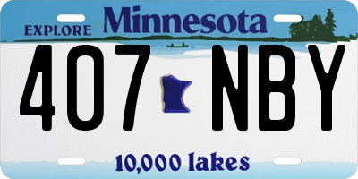 MN license plate 407NBY