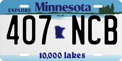 MN license plate 407NCB