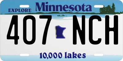 MN license plate 407NCH