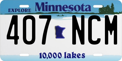 MN license plate 407NCM