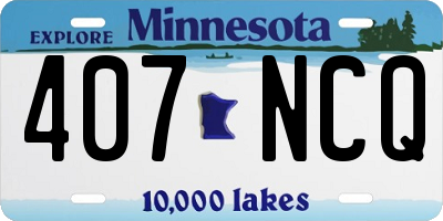 MN license plate 407NCQ