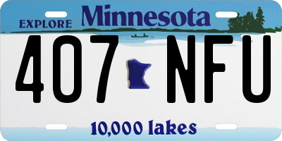 MN license plate 407NFU
