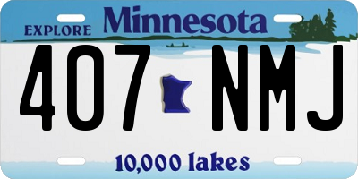 MN license plate 407NMJ