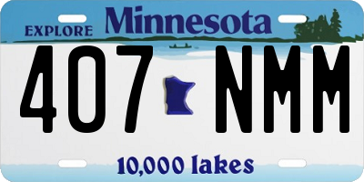 MN license plate 407NMM
