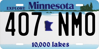 MN license plate 407NMO