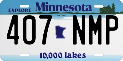 MN license plate 407NMP