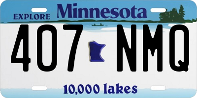 MN license plate 407NMQ
