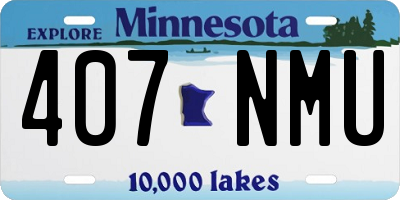 MN license plate 407NMU
