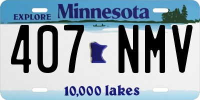 MN license plate 407NMV