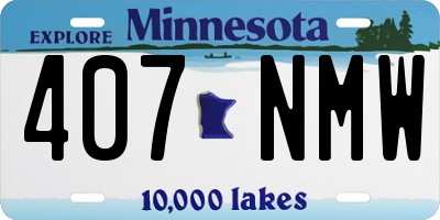 MN license plate 407NMW
