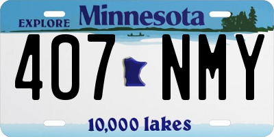 MN license plate 407NMY