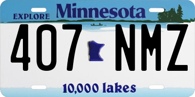 MN license plate 407NMZ