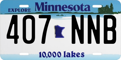 MN license plate 407NNB
