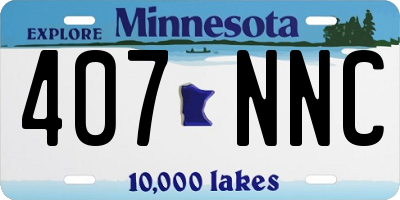 MN license plate 407NNC