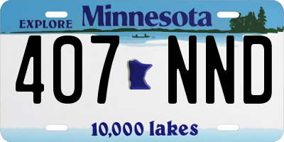 MN license plate 407NND