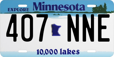 MN license plate 407NNE