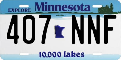 MN license plate 407NNF