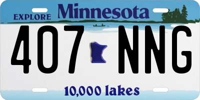 MN license plate 407NNG