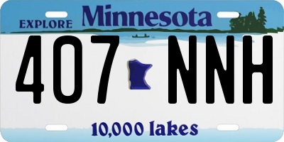 MN license plate 407NNH