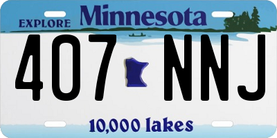 MN license plate 407NNJ
