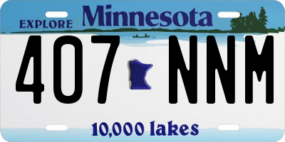 MN license plate 407NNM