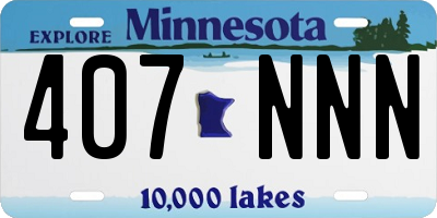 MN license plate 407NNN