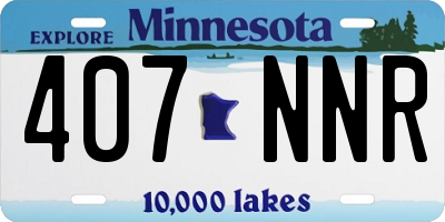 MN license plate 407NNR
