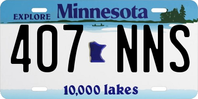 MN license plate 407NNS