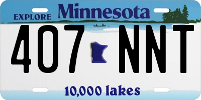 MN license plate 407NNT