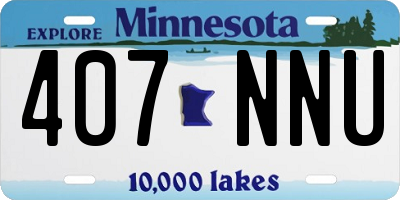 MN license plate 407NNU