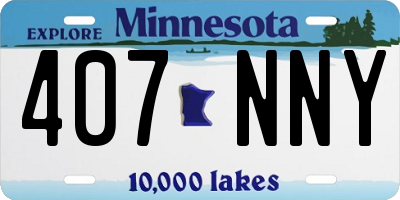 MN license plate 407NNY