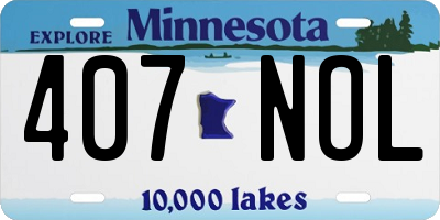 MN license plate 407NOL