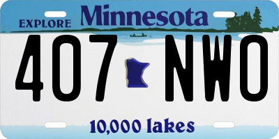 MN license plate 407NWO