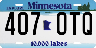 MN license plate 407OTQ