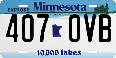 MN license plate 407OVB