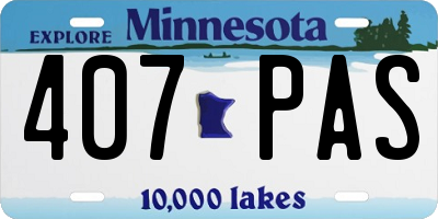 MN license plate 407PAS