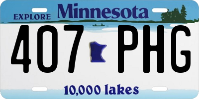 MN license plate 407PHG
