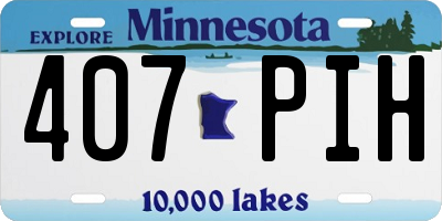 MN license plate 407PIH