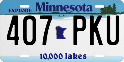 MN license plate 407PKU